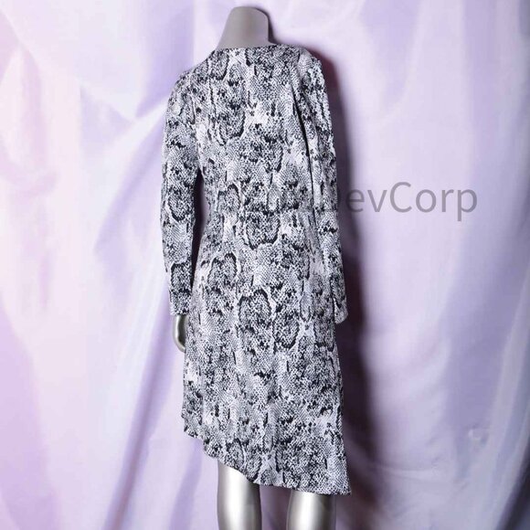 Julia Jordan Asymmetrical Snake Print Midi Dress – Size 4 - Picture 5 of 8
